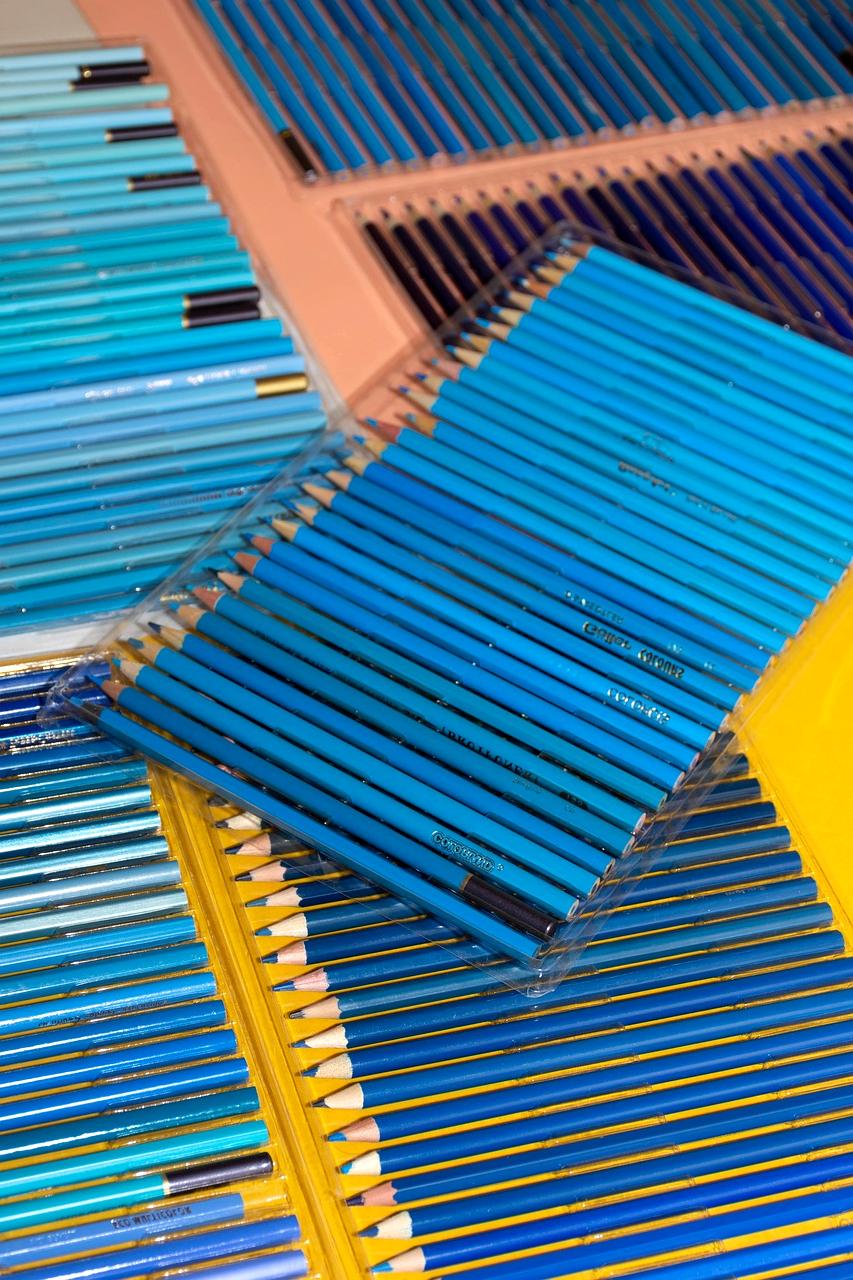 Creative arts and skills concept with brushes and colors